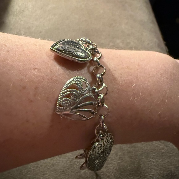 Silver Hearts Charm Bracelet - Picture 2 of 2